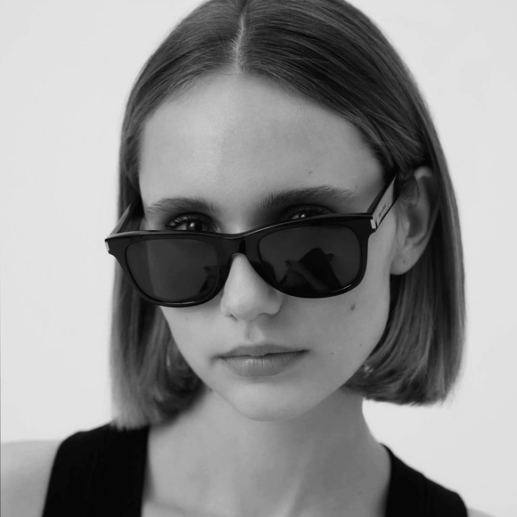 SAINT LAURENT Black/Red/White Blue Crystal Unisex SL51 Sunglasses - Picture 1 of 5